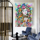 3d diy мультфильм цветок женщина Алмазная картина полная квадратная круглая Алмазная вышивка Фея 5d Алмазная мозаика кристальная картина