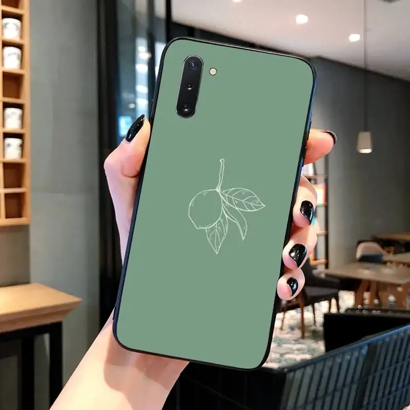 Чехол для телефона Simplicity Plant черный для Samsung S10 5G/лайт/плюс, S20/плюс/ультра, Note8/9/10/20Pro/плюс.