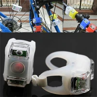 silicone bike light bicycle led lamp head tail rear front fork handlebar wheel mtb accessories waterproof cycling with battery