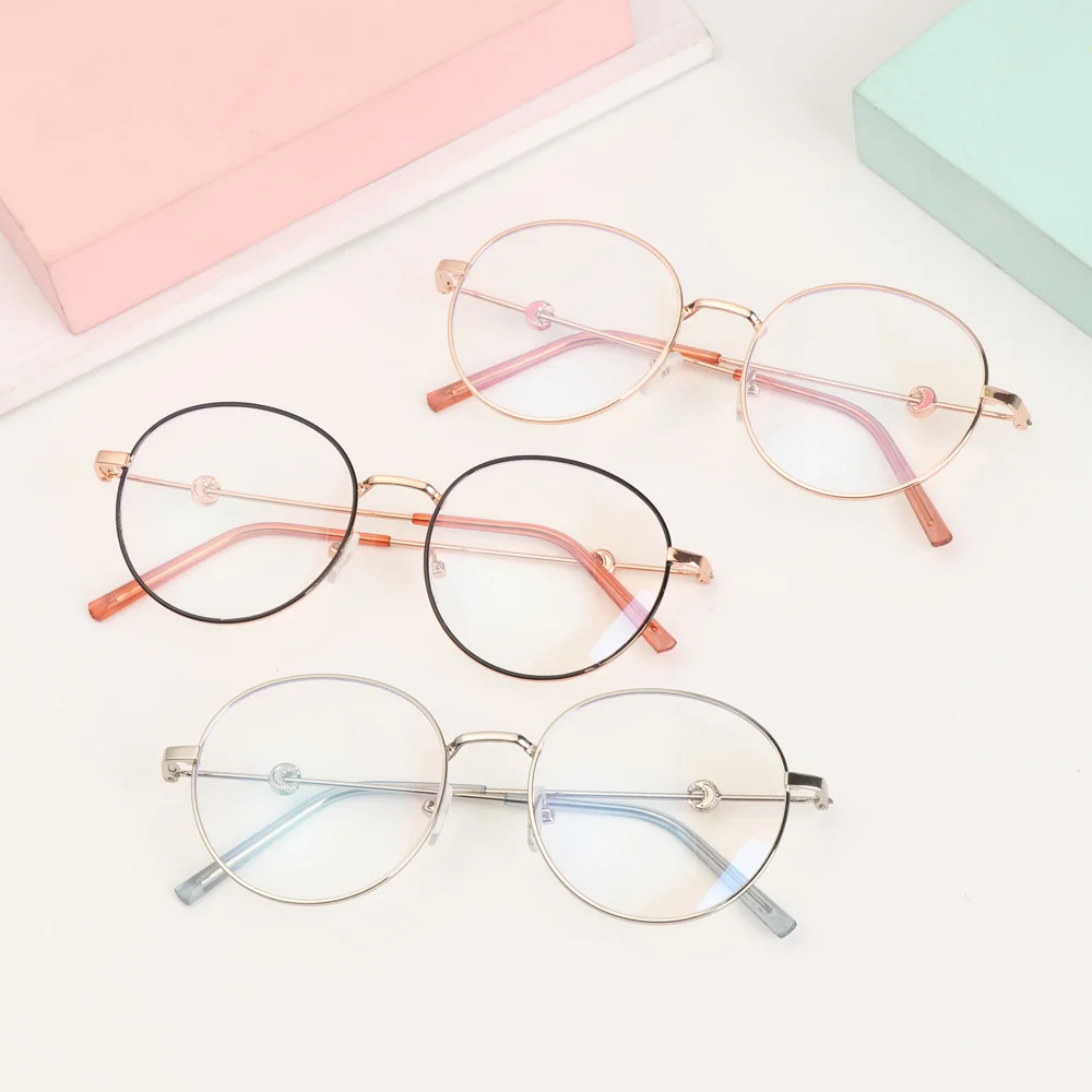 Очки унисекс в металлической оправе с защитой от синего светильник