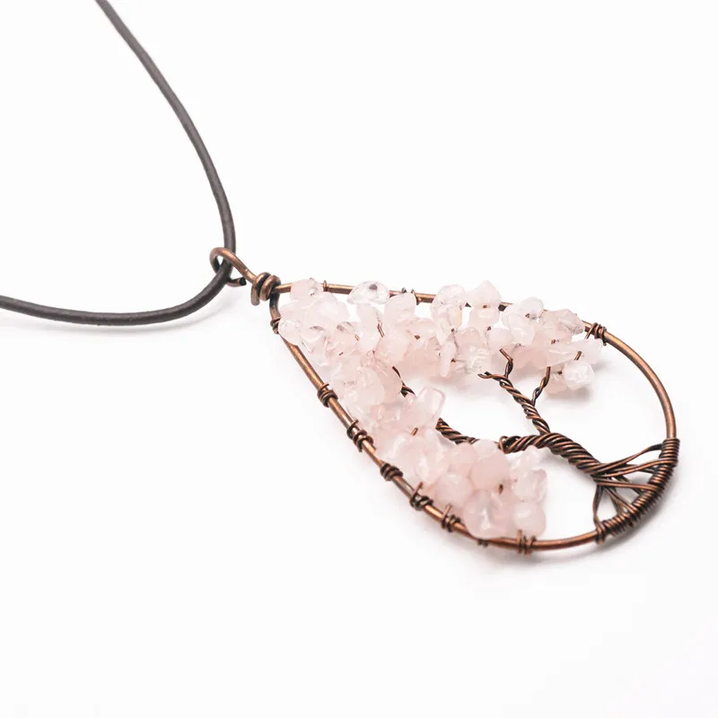 Ожерелье с подвеской Древо жизни ожерелье из натурального камня для женщин