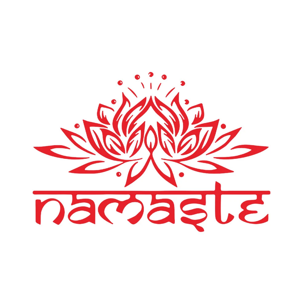 new fashion Indian Religion Namaste Lotus Living Room Bedroom Wallpapers Decals Home Decors Indian& Lotus Design stickers