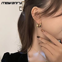 mewanry prevent allergy 925 sterling silver stud earrings new fashion creative irregular geometric party jewelry gifts for women