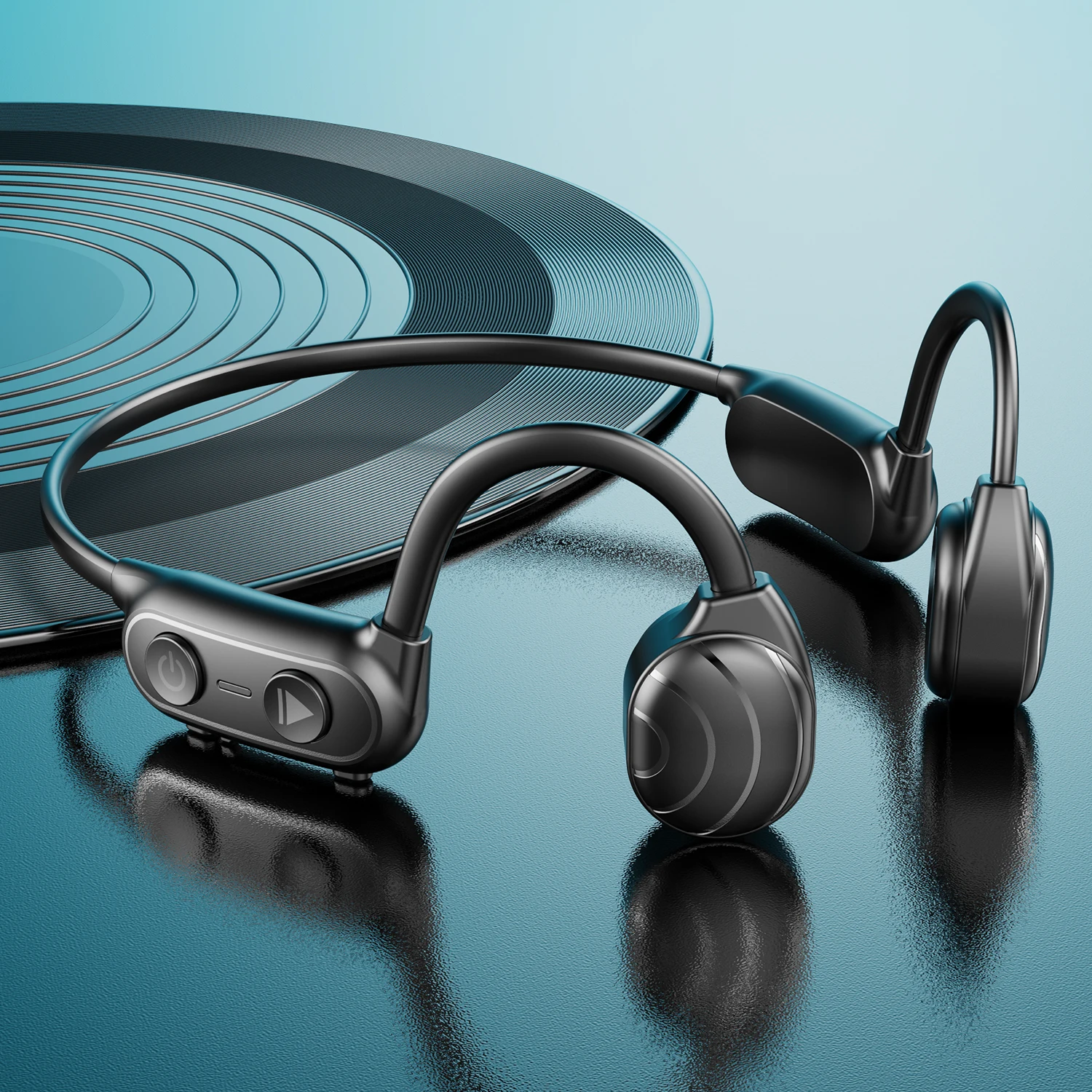 Беспроводные наушники Bluetooth Гарнитура костной проводимости двойное