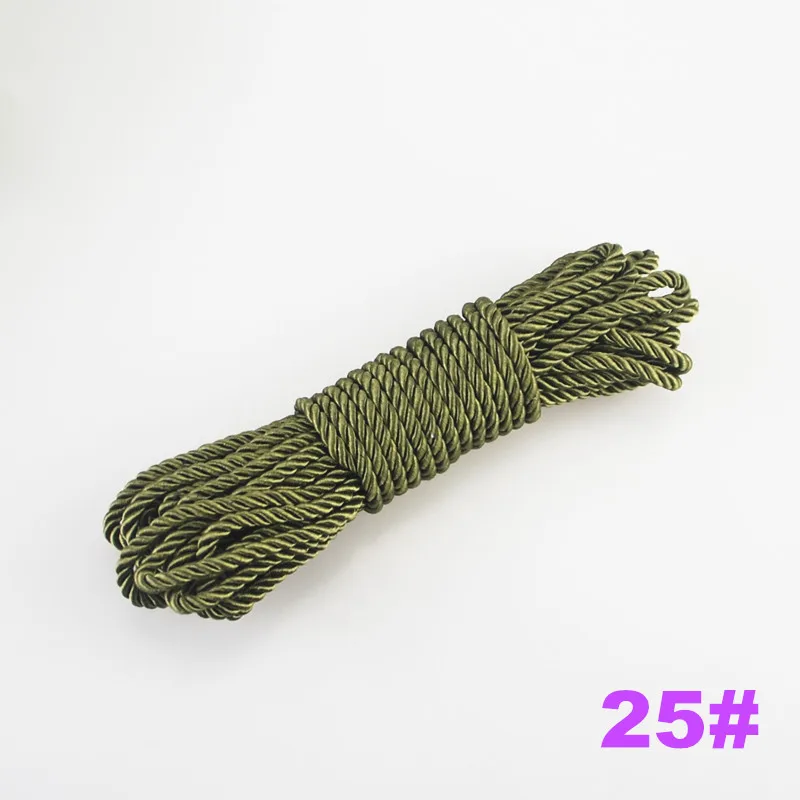 Fasmiley DIY Cord Jewelry findings 5 мм плетеная веревка мульти сплошной Цвет витая нить DIY аксессуары строка поставляет 10 м DS220 - Цвет: 25
