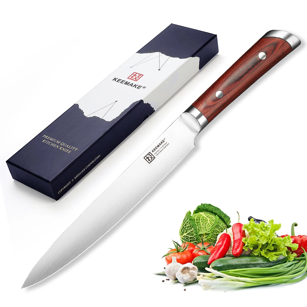 Chef Santoku Bread Utility Slicing Paring Knife German 1.4116 Steel Blade Japanese Color Wood Handle 6pcs Kitchen Knives Set | Дом и сад