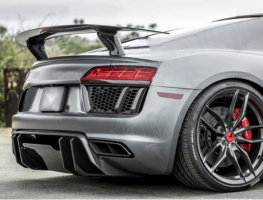 Задний диффузор из углеродного волокна задний спойлер для Audi R8 2016-2020 | Автомобили