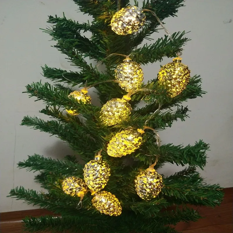 

Pine Cones LED String Lights Cute Led Light Creative for Christmas Garden Party Decoration Indoor Bedroom Window Decors Luces