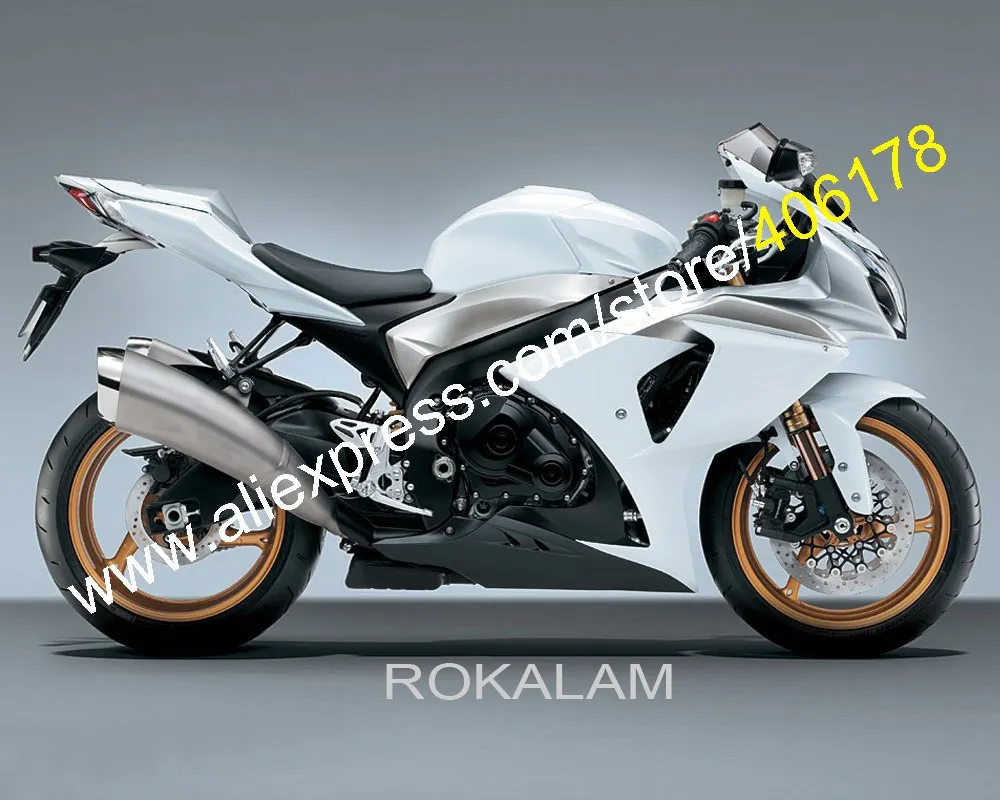 Для Suzuki K9 GSX R1000 09 14 GSXR1000 2009 2010 2011 2012 2013 2014 Белый комплект обтекателей (литьё под