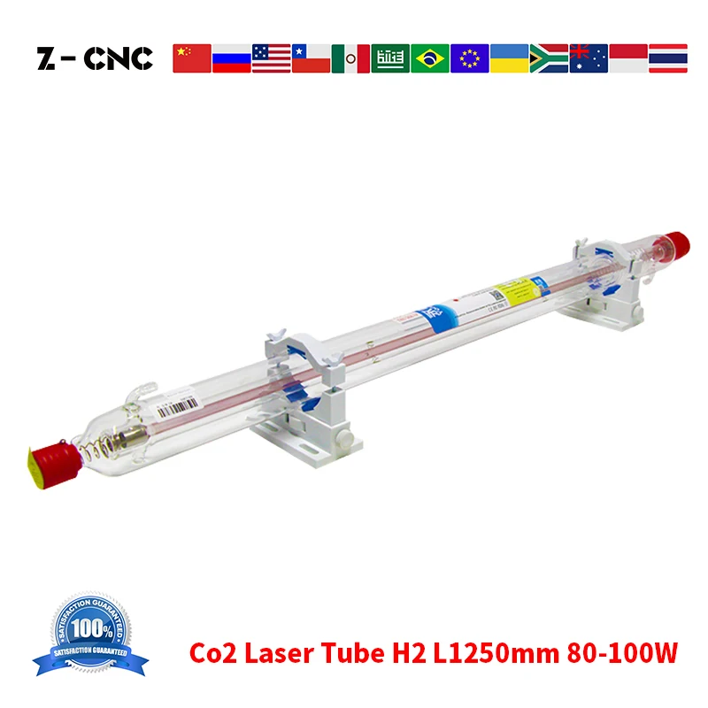 Лазерная трубка Z CNC YL H2 Co2 80 Вт 90 100 l1250 мм 10 месяцев гарантии замена Yongli R3 A2s Reci T2 EFR F2