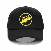 Trucker Cap For Men Women Casual Snapback Hats Hip Hop Cotton Unisex Adjustable Caps Music Guitar Pattern Print Party Hats