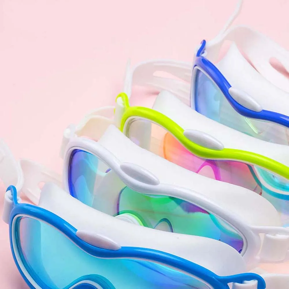 

Kids Swim Goggles Anti Fog Waterproof Children Teenagers Big Frame Swimming Eyewear Boy Girl One-piece Swim Glasses