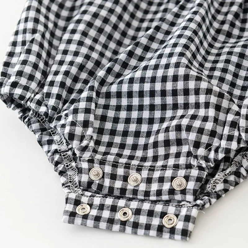

Yg Brand Children's Clothing Summer Newborn Plaid Bow Tie Shawl Triangle Creeping Suit Baby Bag Fart One-piece Suit 0-2T