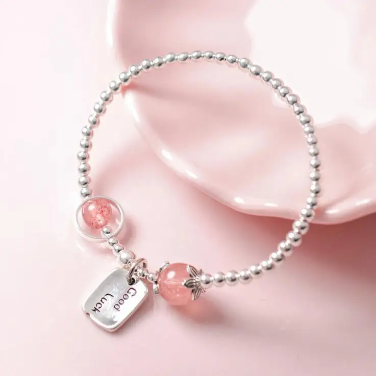 Серебряный браслет Goodluck 100% настоящий 925 пробы серебряный с бусинами из