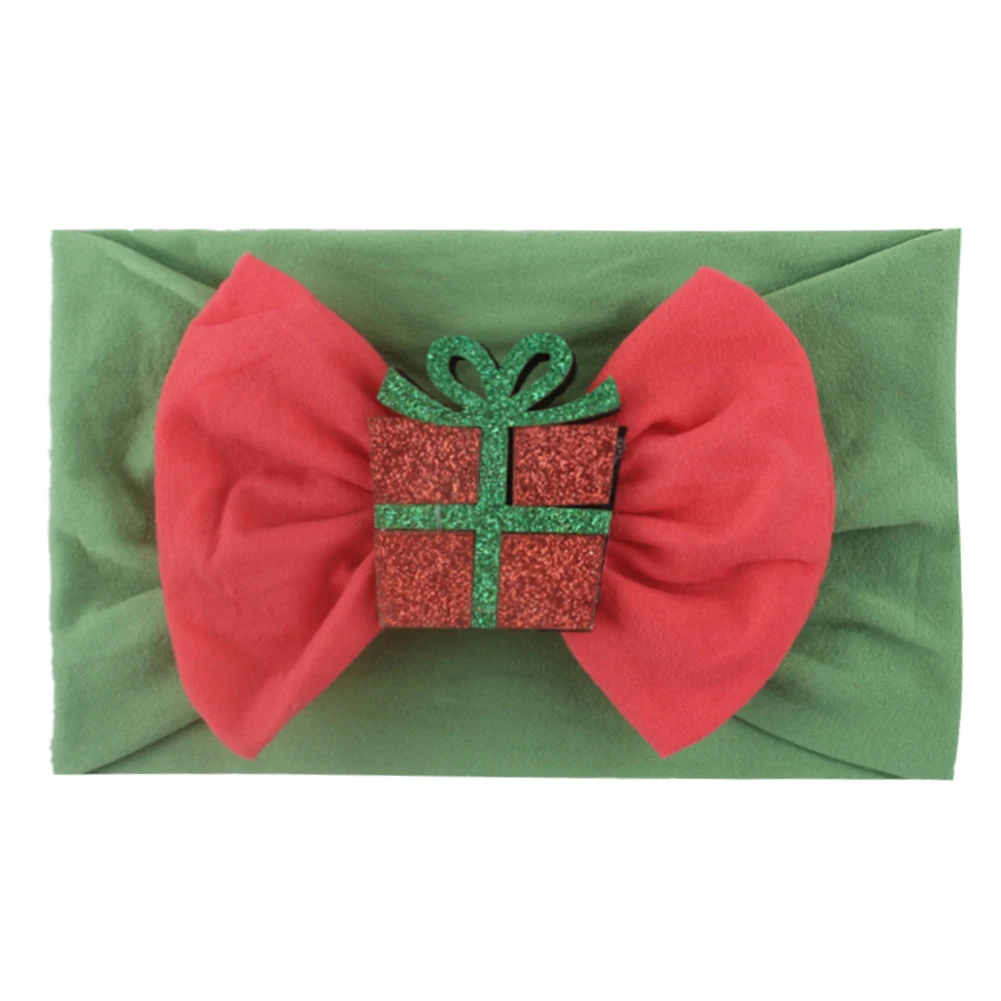 Christmas Glittery Headband Santa Bowknot Baby Elastic Wide Hair Band Headwear Claus kids girls Accessories | Дом и сад