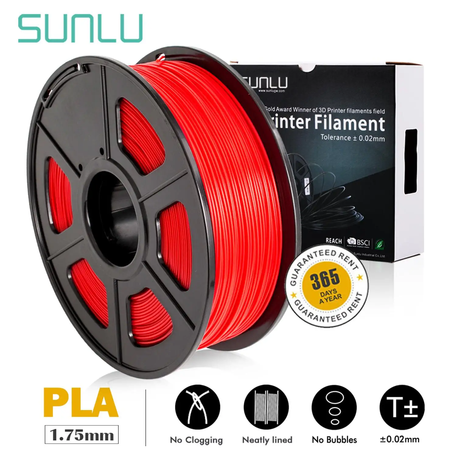 SUNLU 1 кг PLA 3D принтер Cunsumtion новая Pla 75 мм нить с RoHS Reach Diy модели печати специальные