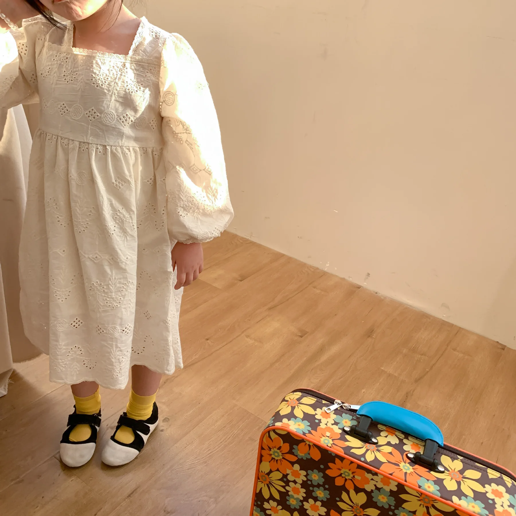 

Koodykids Vintage Baby Girls Dress Girls Lace Dress Spring Dress Long Sleeve Kids Baby Girl Outfit Princess Dresses Autumn New