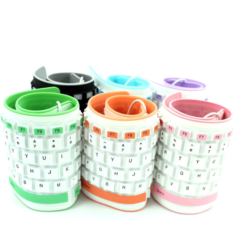 85-ключ USB мини Гибкая силиконовая Складная Проводная клавиатура для ПК ноутбук из