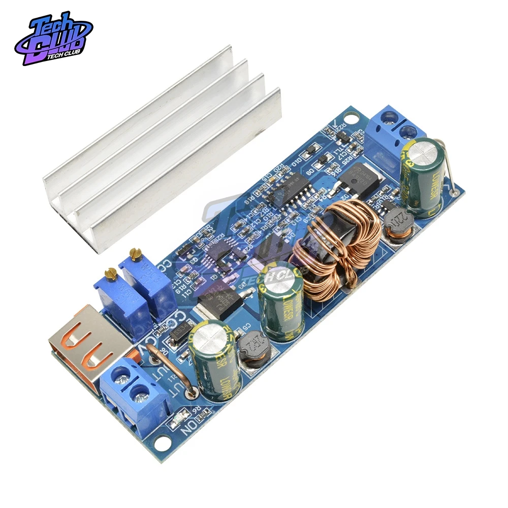 Повышающая плата с USB портом Регулируемый Модуль повышения мощности 80 Вт