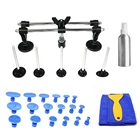 Набор инструментов для ремонта кузова автомобиля, автомобильный вытягиватель вмятин с двухполюсным мостовым вытягивателем вмятин, клейкие вытягиватели, лопатка для клея для авто вмятин Ремо