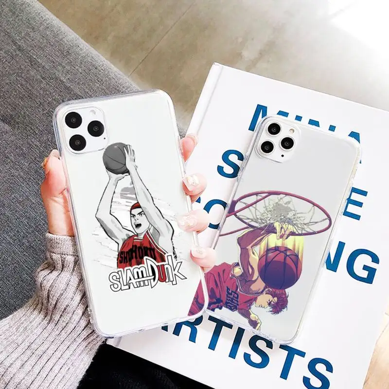 

slam dunk sakuragi Phone Case Transparent Clear for iPhone 11 12 mini pro XS MAX 7 8 6 6S Plus X 5S SE 2020 XR