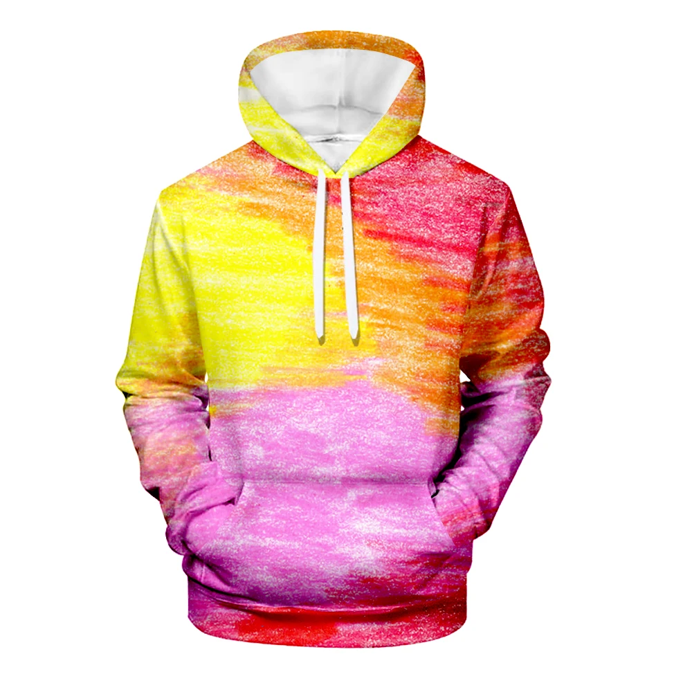 

Color Series Printed Men's And Women's Casual Cosplay Plus Fleece Hooded
