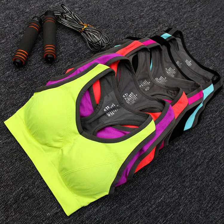 Высокопрочный ударопрочный спортивный бюстгальтер не выцветает без косточек