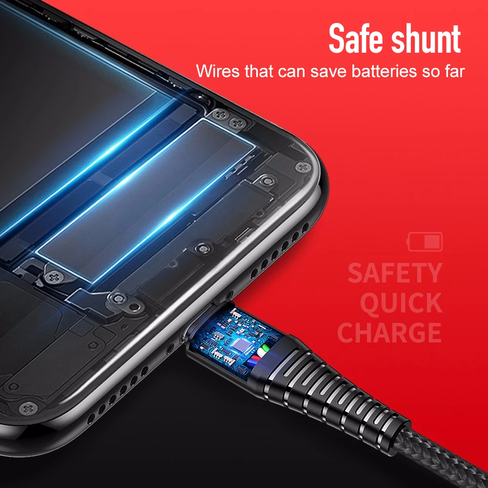 Высокопрочный кабель Micro USB для быстрой зарядки Xiaomi Redmi Note 5 Pro Android передачи данных
