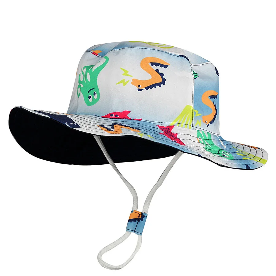 Панама для мальчиков хлопковая шляпа с широкими полями защиты от солнца пляжа