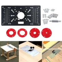 aluminum router table insert plate with 4 rings screws for woodworking benches woodworking machinery parts
