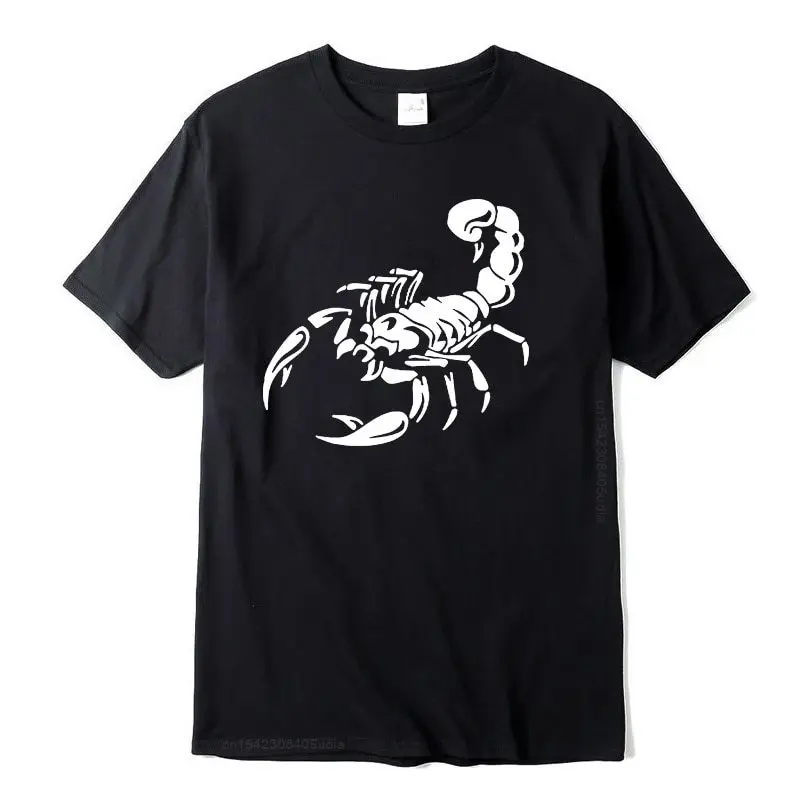 New Men's Casual High Quality Cotton Short Sleeve T-Shirt Scorpion Print O-Neck T-Shirt Men Casual Hip Hop T-Shirt For Men
