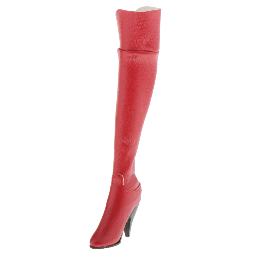 

1/6 Female Figure Shoes Over Knee Long Boots High Heels for 12'' Figures Body