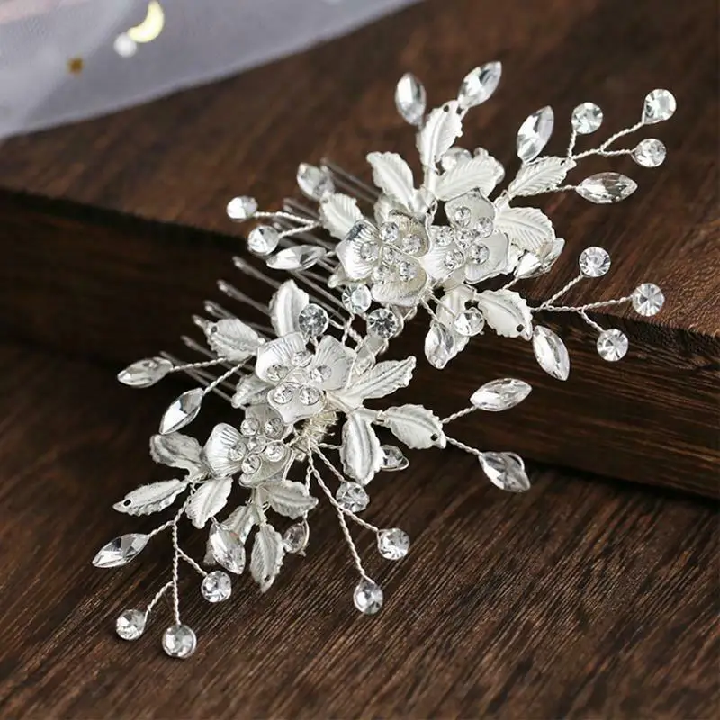 Женский гребень для волос с украшениями в виде листьев элегантный аксессуар на