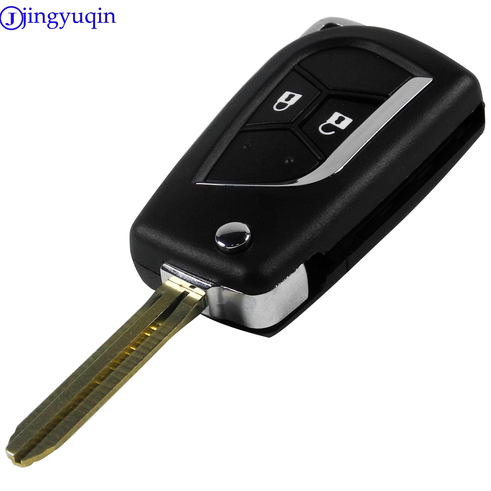 2 кнопки складной чехол для дистанционного ключа Toyota Rav4 Corolla Hilux Yaris Avalon Echo Prado TOY43 Fob