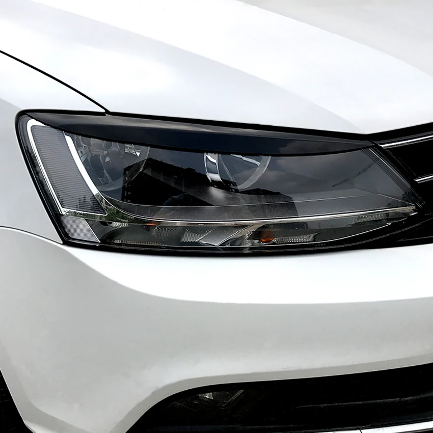 Автомобильные брови для головных фар веки ABS наклейки Накладка для Volkswagen Jetta MK6 аксессуары автомобильный Стайлинг