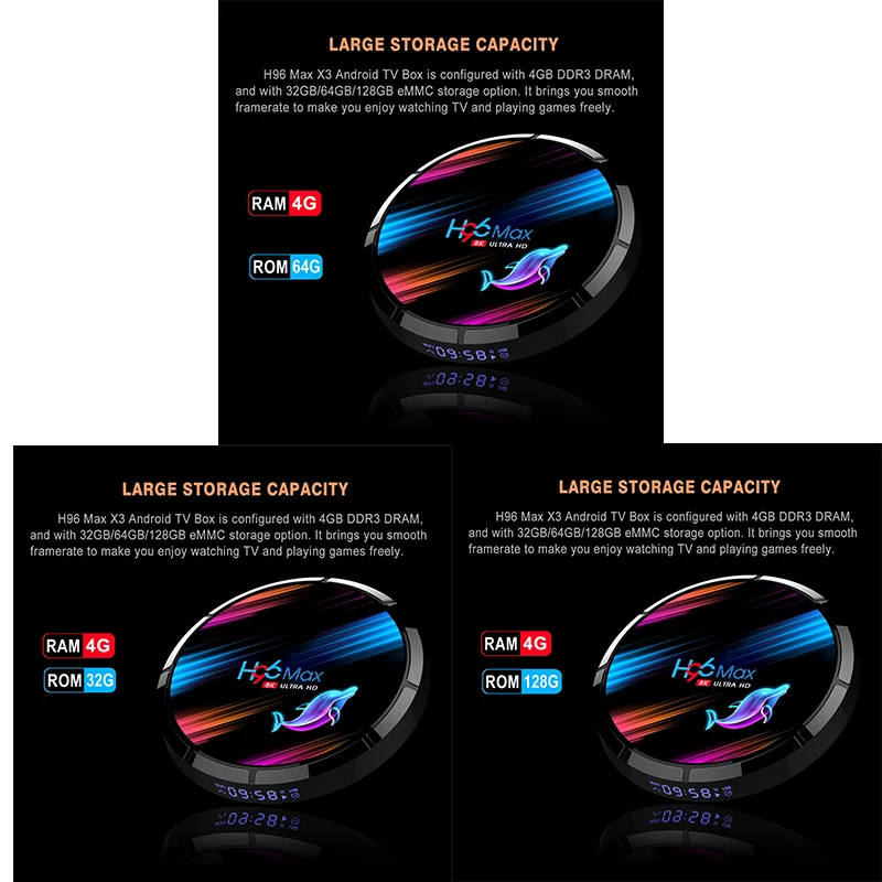 H96 MAX X3 Android 9 0 Смарт ТВ коробка Беспроводная IPTV 8K 4K USB телеприставка WiFi 5G для Netflix
