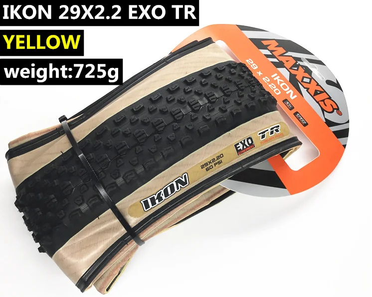 Maxxis Ikon ярый горный велосипед страны желтый край шины 27,5/29*2,20 защита стимулирует вакуумные шины - Цвет: IKON 29X2.2 EXO TR