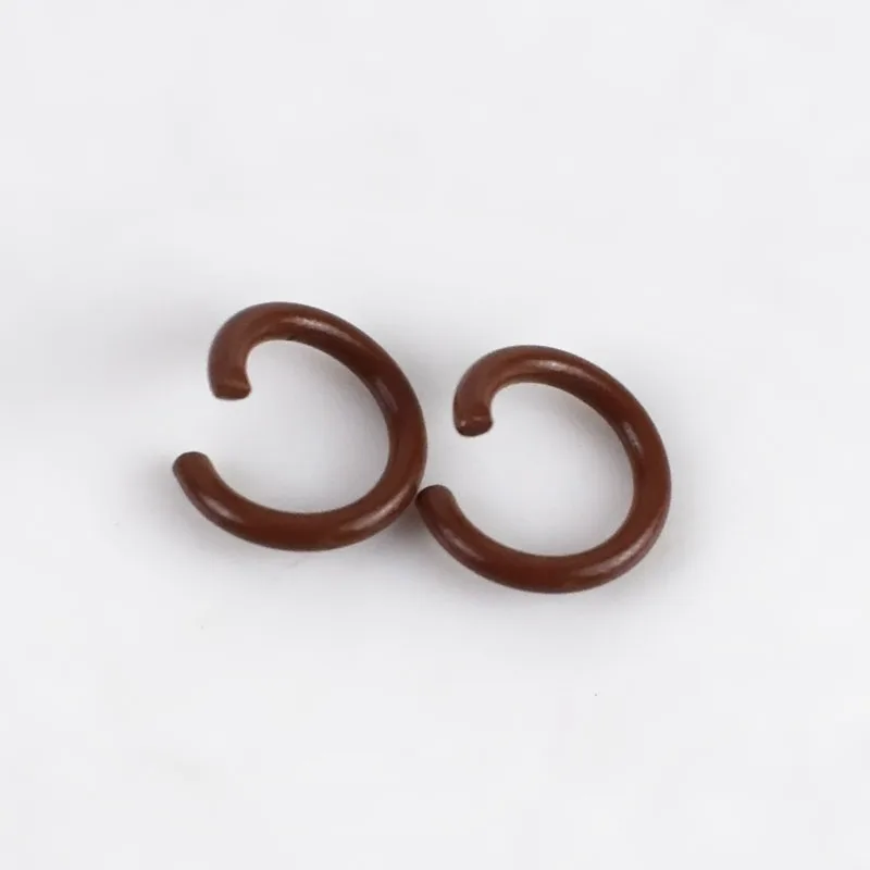2Brown Meetee 100 шт 1,2*8 мм конфетные цвета маленькое металлическое кольцо соединение открытие уплотнительное кольцо Пряжка DIY брелок сумка ювелирные аксессуары BD480 - Цвет: 2Brown