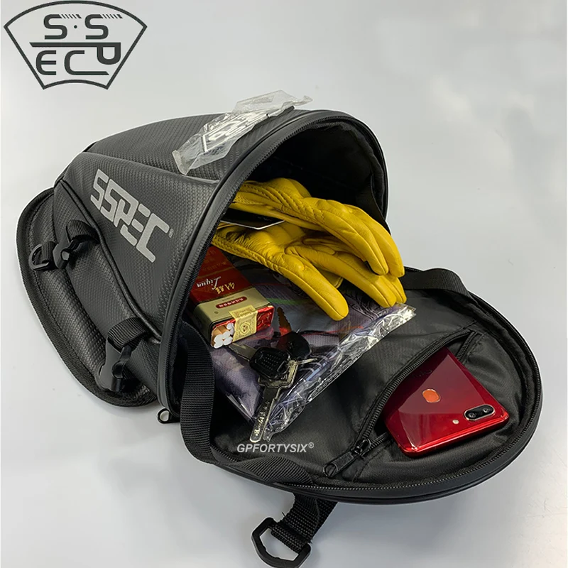 Новая мотоциклетная сумка из углеродного волокна для заднего сиденья спортивная