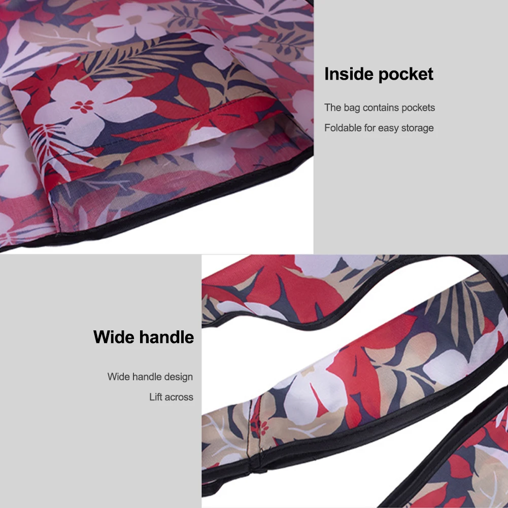 

Resuable Shopping Bag Foldable Grocery Bag with Storage Pocket Waterproof Washable Cloth Bag