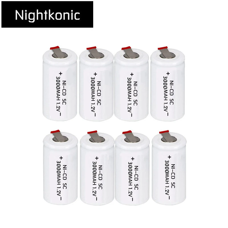 Nightkonic 16 шт./лот SC аккумулятор 3000 мАч аккумуляторная батарея subc Замена 1.2В с