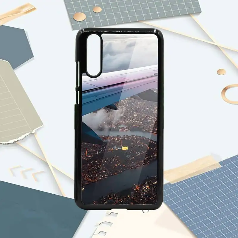 

Aircraft Airplane fly travel cloud Phone Case PC For Samsung galaxy S note 8 9 20 10 e lite2019 plus pro ultra