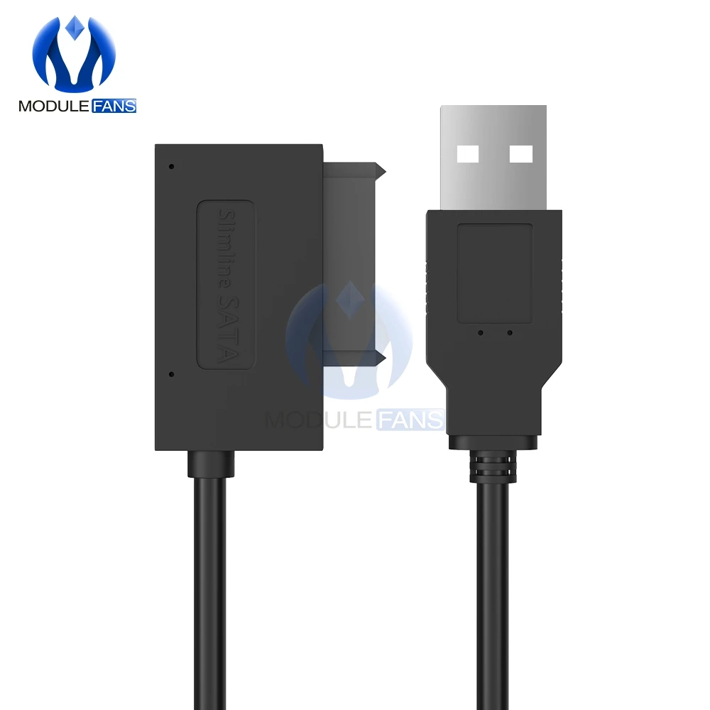 1 шт. USB 2,0 до 7+ 6 13Pin Slimline SATA ноутбук CD/DVD Rom Оптический Кабель-адаптер