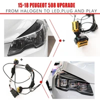 czmod car headlight modification upgrade special car wiring adapter harness for peugeot 508 2018 2015 from halogen to led