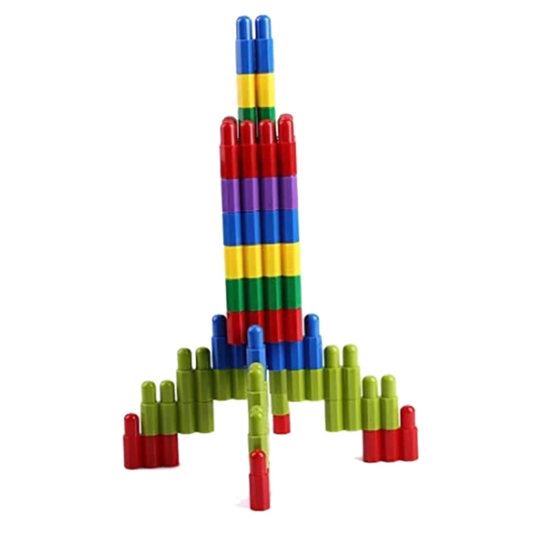 

Capsules Round Head Shape Plug-in Building Blocks Boy and Girl Creative Plastic Toy Building Block Set