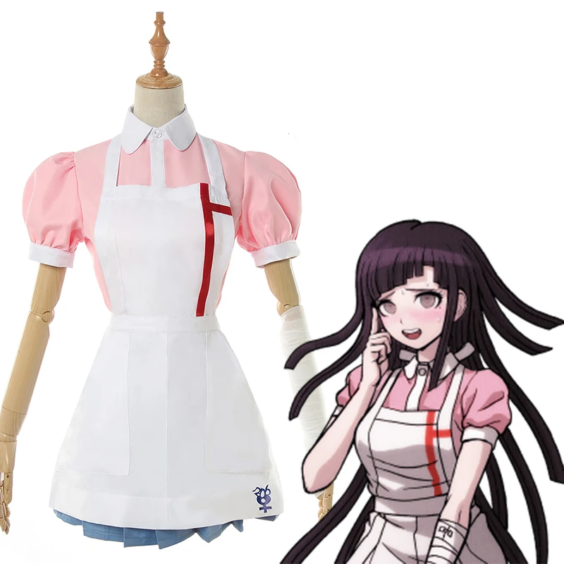 Аниме комиксов Danganronpa 2 Прощай отчаяние маскарадные костюмы Mikan Tsumiki косплэй