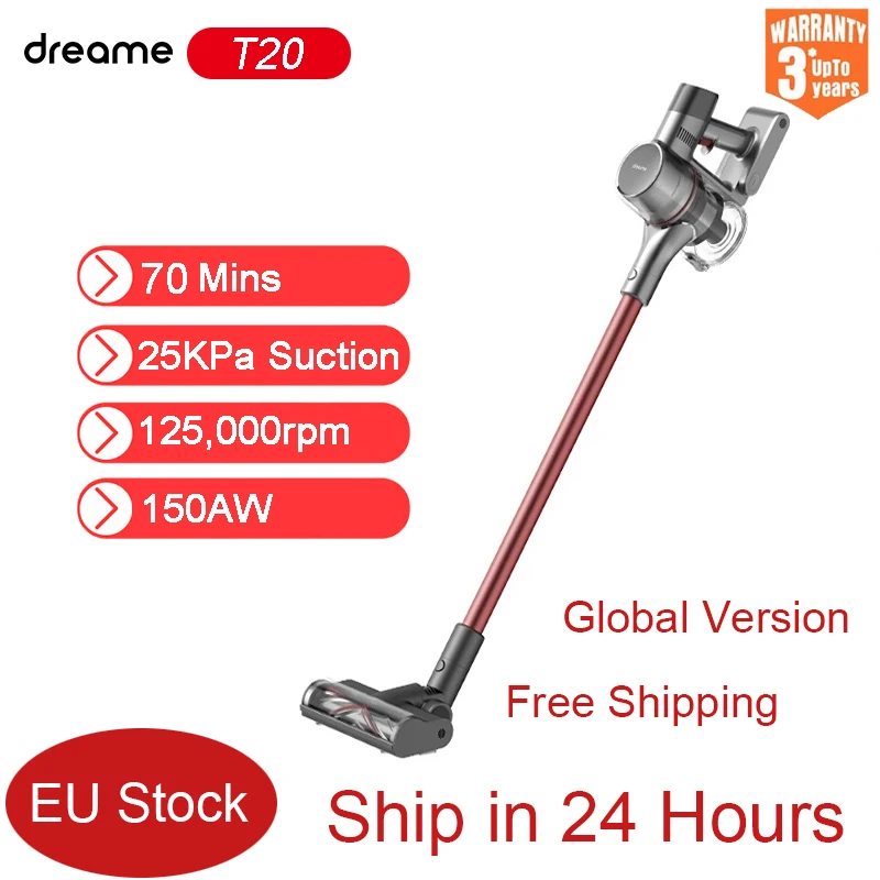

Dreame T20 Handheld Cordless Vacuum Cleaner Intelligent Wireless Dust Collector 25kPa Strong Suction Floor Carpet Aspirator