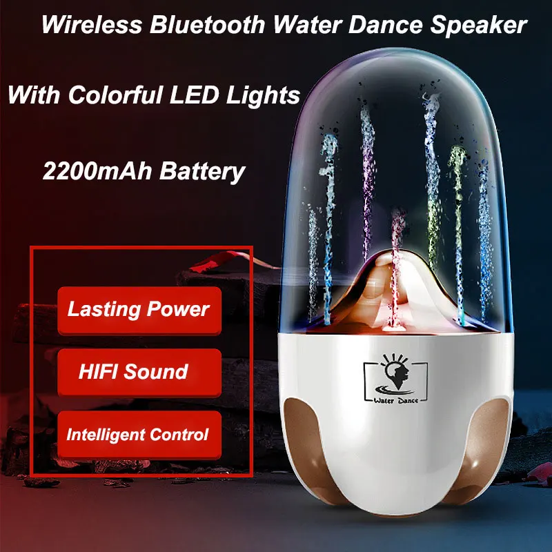 

Новый креативный портативный сабвуфер с умным управлением и Bluetooth, компьютерный цветной светодиодный фонарь, фонтан для водяных танцев, бес...