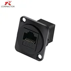1 шт. разъем RJ45, CAT.6, Тип D, 8P8C, металлический корпус + медные штифты, шасси для монтажа на панели, сетевой разъем RJ45