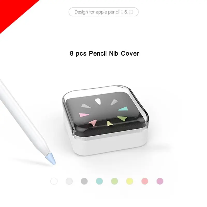 

8pcs Silicone Replacement Protective Tip Case Nib Cover Skin For Apple Pencil 1st 2nd Stylus Touchscreen Pen K3KB